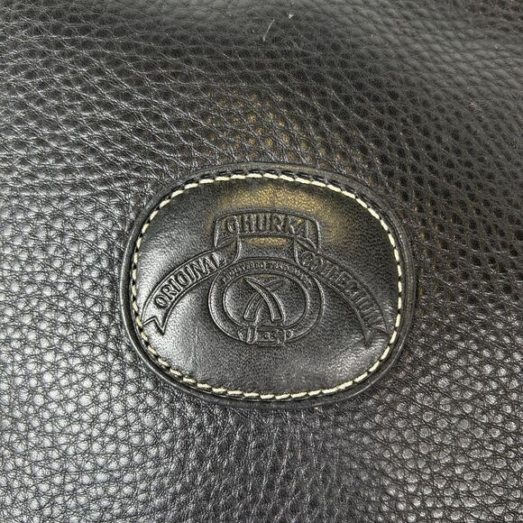 Vintage Ghurka Black Pebble Calfskin Luxury Leather Flap Shoulder Crossbody Bag - Picture 2 of 16